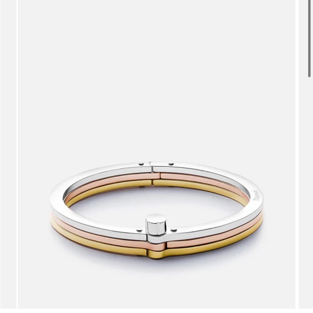 NEW - Miansai Tri Gold Cuff Bracelet (White Gold/Rose Gold/Yellow Gold) - Small